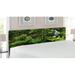 East Urban Home Rainforest King Panel Headboard Upholstered/Metal/Polyester in Green/White | 78.6 H x 83 W x 3 D in | Wayfair