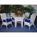 Highland Dunes Cabery Square 4 - Person 42" Long Outdoor Dining Set w/ Cushions Glass in White | Wayfair 925456D0831145B0AAF1CEB1406CB4AC