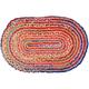 Aubry Gaspard - Tapis ovale coloré en jute et coton India 90 x 60 cm