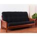 Full Medium Firm 9" Foam Mattress - Alwyn Home Vitality Core Nylon Stuffed Futon in Black | 75 H x 54 W 9 D Wayfair BLN1012 5557792