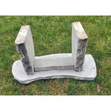 East Urban Home Classen It Broke My Heart to Lose You Backless Stone/Concrete Garden Outdoor Bench Stone/Concrete in Gray | 29 H x 12 W x 14.5 D in | Wayfair