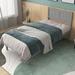 Red Barrel Studio® Arverne Twin Size Wood Platform Bed w/ Headboard Wood in Gray | 40 H x 41 W x 79 D in | Wayfair B457B8B3F6974E52979CEB982D5632B8