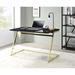 Everly Quinn Writing Desk Wood/Metal in Black/Brown/Gray | 30 H x 47.25 W x 23.63 D in | Wayfair 18CD2E6A5D094938A2D9B89ECDEE8E52