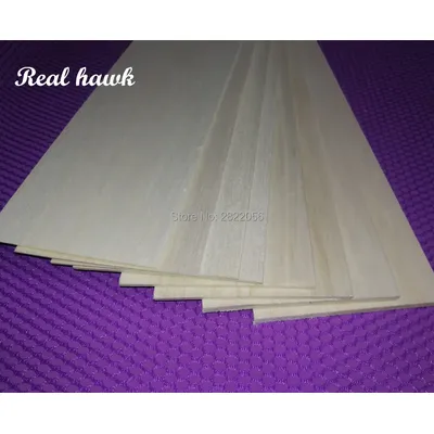 10pcs 500x100x0.75/1/1.5/2/2.5/3/4/5mm AAA+ Model Balsa wood sheets for DIY RC model wooden plane