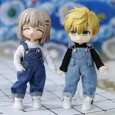 New BJD doll clothes ob11 clothes Overalls Denim pants and shorts for ob11,GSC,molly,1/12 BJD,obitsu 11 Doll Accessories toys