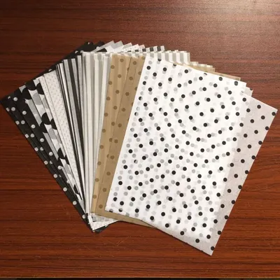 100sheet/bag A5 Wrapping Papers Retro Multicolor Print Tissue Paper Bookmark Gift Wrapping Papers