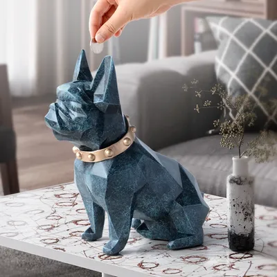 french bulldog coin bank box piggy bank figurine home decorations coin storage box holder toy child