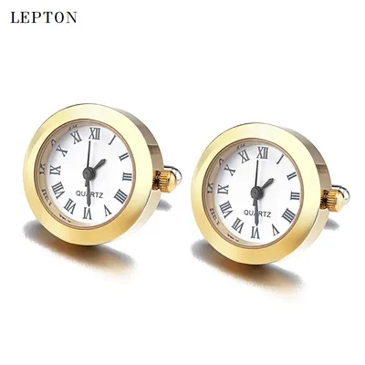 Hot Sale Battery Digital Watch Cufflinks For Men Lepton Real Clock Cufflinks Watch Cuff links for