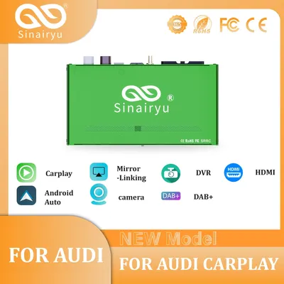Sinairyu Wireless Apple CarPlay for Audi A1 A3 A4 A5 A6 A7 A8 Q2 Q3 Q5 Q7 S4 S5 MMI Car Play Android Auto Mirror Reverse Camera