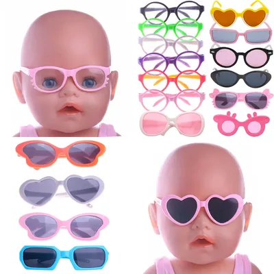 Doll Clothes Glasses 10 Colors Doll Accessories Fit 18 Inch American Doll Gift&43Cm Born Doll Baby