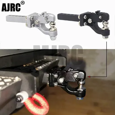 AJRC RC Car Metal Tow Hook Drop Hitch Receiver for 1/10 RC Crawler Traxxas TRX4 TRX-6 G63 Axial