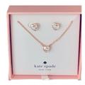 Kate Spade Jewelry | Nwt - Kate Spade Rose Gold Cz Heart Earring & Necklace Set | Color: Gold | Size: Os