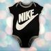 Nike One Pieces | Nike Baby Boy’s Onesie Bodysuit Size 6-12 Months | Color: Black/White | Size: 6mb