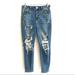 American Eagle Outfitters Jeans | American Eagle Outfitters Curvy High-Rise Distressed Denim Jegging Jeans 6s | Color: Blue | Size: 6