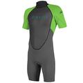 O'Neill Wetsuits Youth Reactor II 2mm Back Zip Spring Wetsuit - Graphite Dayglow - 6