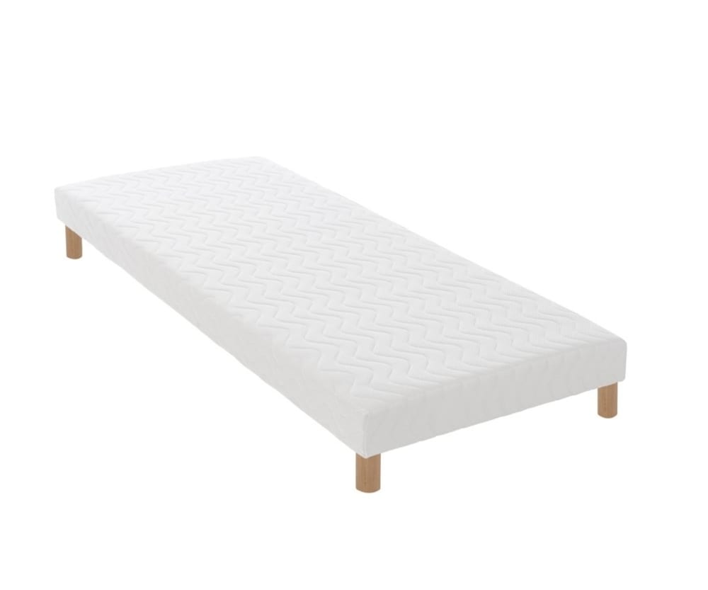 Sommier tapissier à lattes blanc 90x200