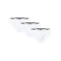 Emporio Armani Underwear Homme Emporio Armani Men's Basic-Essential Monogram 3-Pack Brief Slip, Blanc, S (3er Pack)