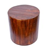 Reclaimed Wood round Cylindrical shaped 18 inch Side table, Accent Table, End Table or Plant Stand.