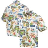 Men's Reyn Spooner White Los Angeles Dodgers Scenic Button-Up Shirt