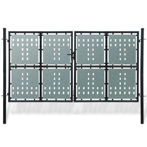 vidaXL Zauntor (Einzeltor) Schwarz 300×200 cm