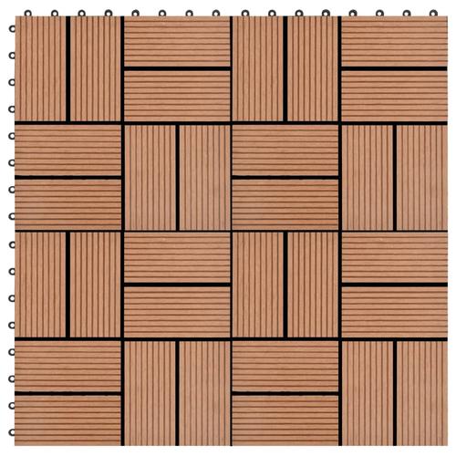 vidaXL 22 Stk. Terrassenfliesen 30 x 30 cm 2 qm WPC Braun