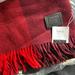 Coach Accessories | Coach Wool Red & Black Plaid Scarf With Fringe | Color: Black/Red | Size: 64" X 23"