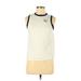 SoulCycle Active Tank Top: White Solid Activewear - Women's Size Medium