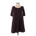 Cooperative Casual Dress - A-Line: Burgundy Marled Dresses - Women's Size Small