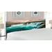 East Urban Home Waterfall King Panel Headboard Upholstered/Metal/Polyester in Blue/Brown | 78.6 H x 83 W x 3 D in | Wayfair