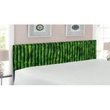 East Urban Home Bamboo King Panel Headboard Upholstered/Metal/Polyester in Green | 78.6 H x 83 W x 3 D in | Wayfair