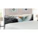 East Urban Home Waterfall King Panel Headboard Upholstered/Metal/Polyester in Black | 78.6 H x 83 W x 3 D in | Wayfair
