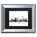 Trademark Fine Art 'San Antonio Texas Skyline B&W' Framed Graphic Art Print on Canvas Canvas | 16" H x 20" W x 0.5" D | Wayfair MT1063-S1620MF