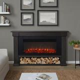Bristow 66" Landscape Electric Fireplace by Real Flame, Wood in Brown | 40 H x 66 W x 13 D in | Wayfair 4770E-WWD