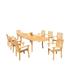 Rosecliff Heights Douberly Oval 8 - Person Outdoor Dining Set Wood/Teak in Brown/White | 125 W x 43 D in | Wayfair 18F8AB355CF74662B18778444C042AE0