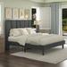 Latitude Run® Mccreight Low Profile Platform Bed Wood & /Upholstered/Metal & /Metal/Polyester in Gray/Black | 48 H x 56 W x 77.2 D in | Wayfair