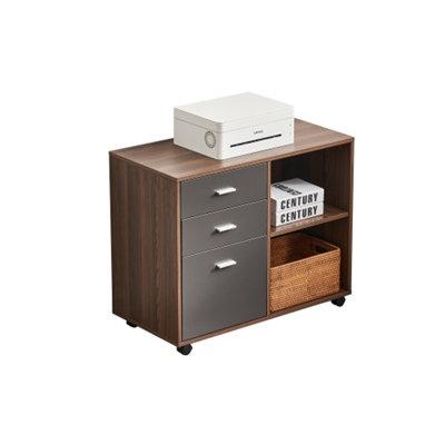 Latitude Run® Magers 3 - Drawer Storage Cabinet Wood in Brown, Size 26.0 H x 16.0 W x 32.0 D in | Wayfair 09945FA4E11B40BA8589456BC6AF6821