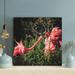 Bayou Breeze Pink Flower In Tilt Shift Lens - 1 Piece Square Graphic Art Print On Wrapped Canvas-560 in Green/Pink | 32 H x 32 W x 2 D in | Wayfair