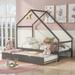 Isabelle & Max™ House Bed w/ Trundle & Wood Slats Wood in Gray | 73.2 H x 41 W x 80.3 D in | Wayfair 6796590F8D0641CD83EFD2114D8821F8