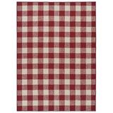 White 84 x 60 x 0.3 in Area Rug - Trosclair Country Living Buffalo Plaid 5 Ft. X 7 Ft. Indoor/Outdoor Area Rug Chili/Ivory, Laurel Foundry Modern Farmhouse® | Wayfair