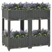 Latitude Run® Planter Raised Flower Bed w/ Rattan Look Plant Box Polypropylene Plastic in Gray | 28 H x 31.5 W x 15.7 D in | Wayfair