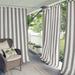 Beachcrest Home™ Shay Striped Light Filtering Outdoor Tab Top Single Curtain Panel Polyester in Gray | 108 H in | Wayfair