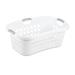 Sterilite Storage Laundry Basket Plastic in Pink/White | 10 H x 18.13 W x 26.38 D in | Wayfair 12 x 12108006