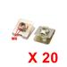 20pcs Universal M6 Metal Fastener Door Bumper Clips Rivets - Bronze Tone - 23 x 20 x 9mm / 0.91" x 0.79" x 0.35" (L*W*H)