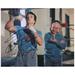 Sylvester Stallone Rocky Autographed 16'' x 20'' Punching Speed Bag with Mickey Photograph