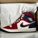 Nike Shoes | Air Jordan 1 Mid Se ‘Usa’ 2022 | Color: Blue/Red | Size: 7.5