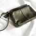 Coach Bags | Coach Metallic Grey Green Patent Leather Wristlet. 7 X 6 X 1 | Color: Gray/Green | Size: 7 X 6 X 1