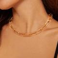 Free People Jewelry | Choker 14k Gold Chunky Paperclip Chain Necklace | Color: Gold | Size: Os