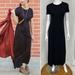 Lularoe Dresses | Lularoe Women’s Xxs Solid Black Noir Maria Maxi Long Shift Dress | Color: Black | Size: Xxs