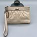 Coach Bags | Coach Leather Wristlet | Color: Cream/Tan | Size: Os