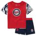 Newborn & Infant Red/Navy Minnesota Twins Pinch Hitter T-Shirt Shorts Set